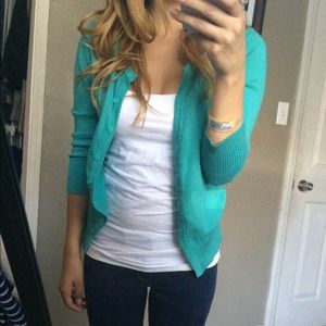 Turquoise cardigan
