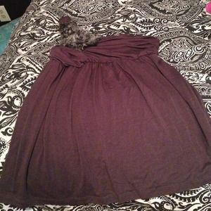 Gray one shoulder top