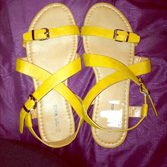 Mustard color sandals