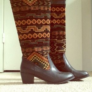 REDUCED :) Aztec heeled Boots! "Overthrow"