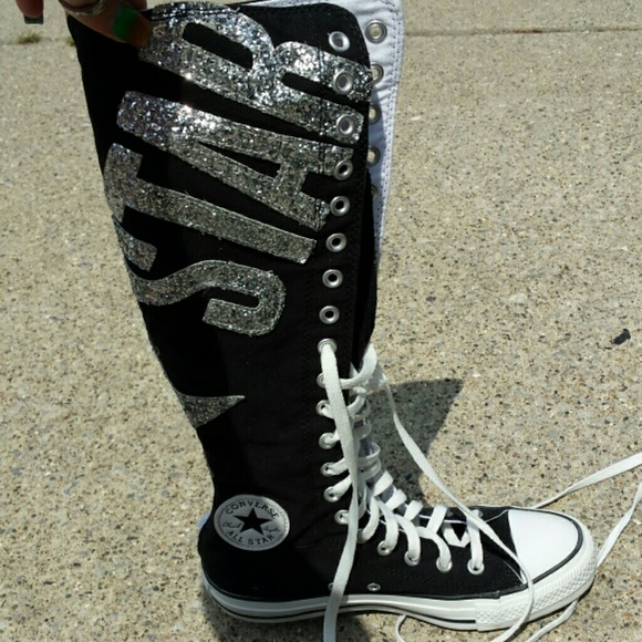 "Unisex" bling xx high converse women size 8