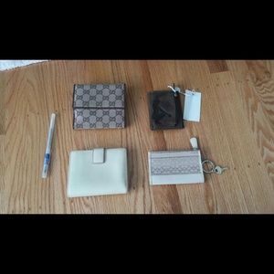 White Ferragamo leather wallet
