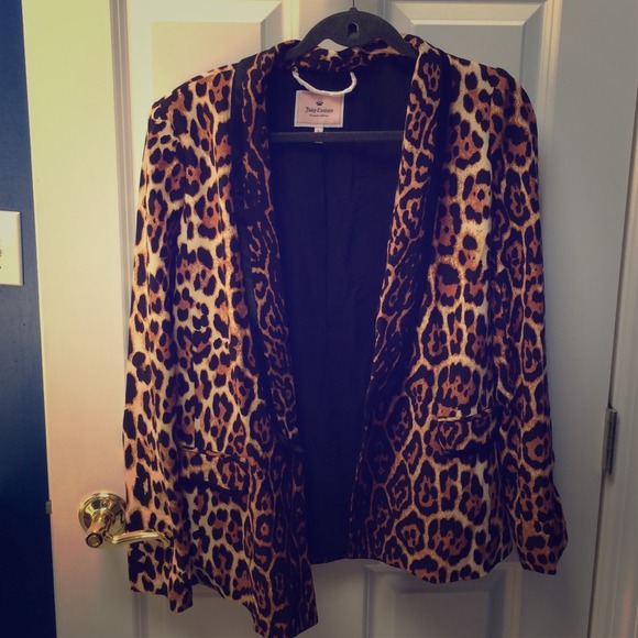 NWOT juicy couture leopard blazer size Large