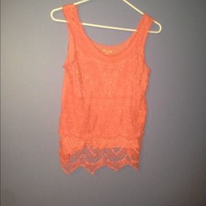 Coral Lacey Tank