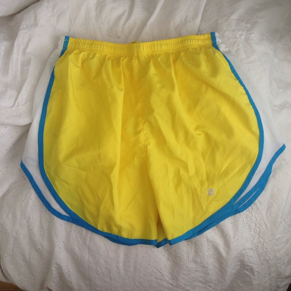 Yellow running shorts