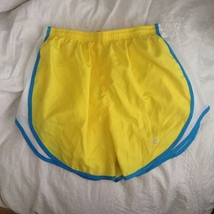 Yellow running shorts