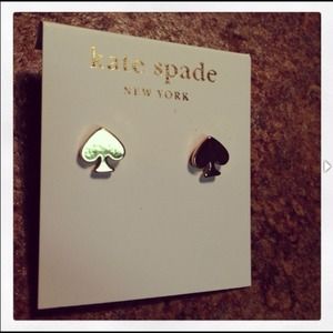Kate Spade signature gold tone spade studs