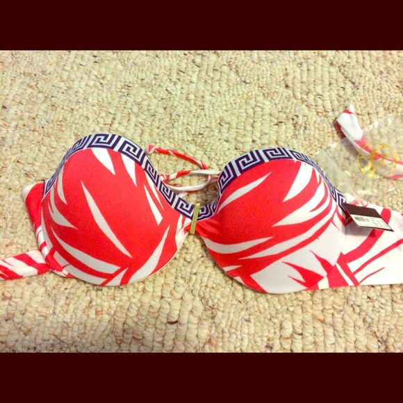 Victorias Secret greek keys swim top 34DD