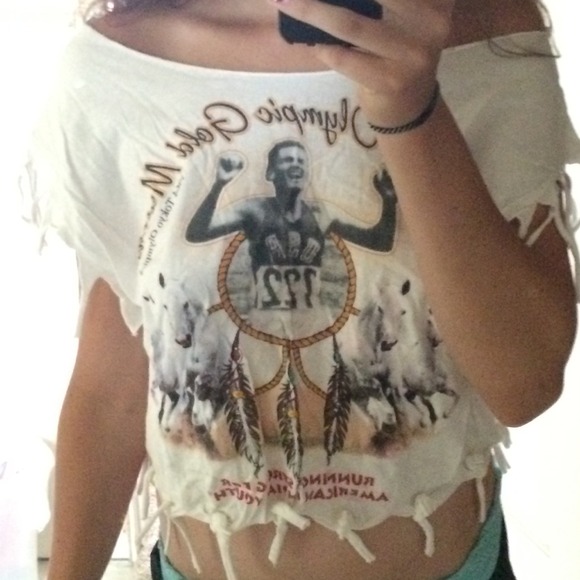 Boho off shoulder crop top