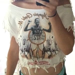 Boho off shoulder crop top