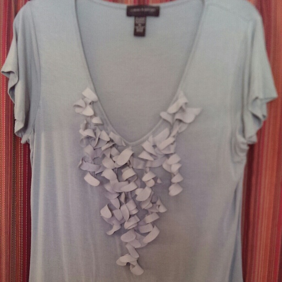 Cable and gauge short sleeve top