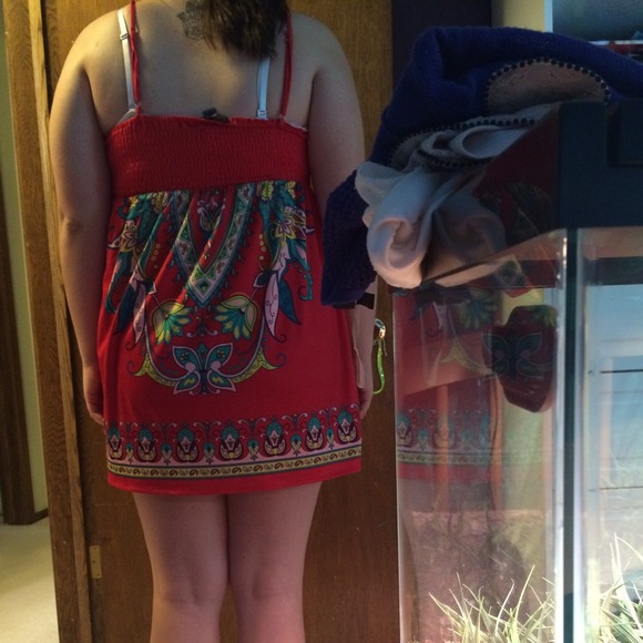 Red Patterned Dress - Picture 2 of 2