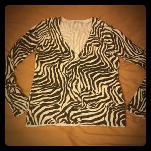 Anne Taylor LOFT Zebra cardigan