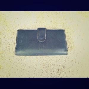 Black genuine leather wallet