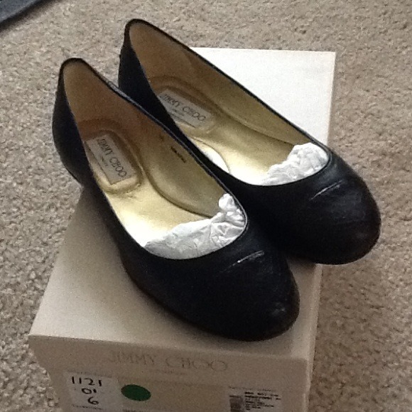 Jimmy Choo NMA Nappa/Matt Elaphe-001 Cap Toe Flats