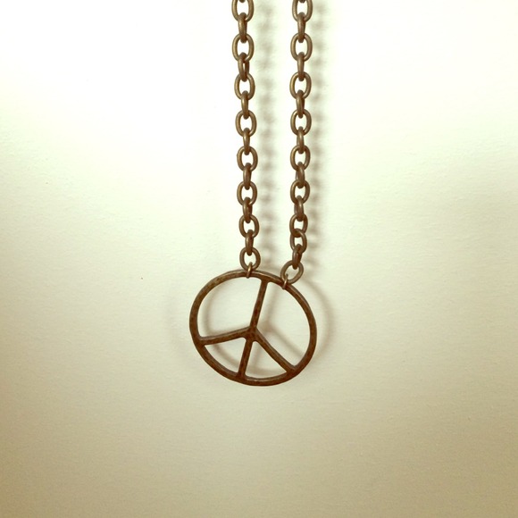 Peace sign necklace