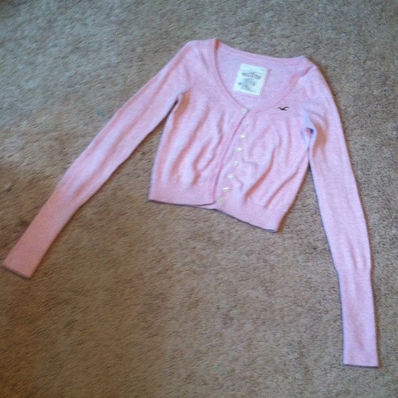 Pink, cut off cardigan