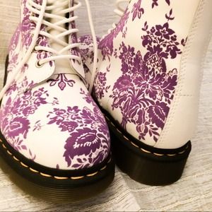 White Dr. Martens boots