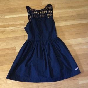 Navy lace dress