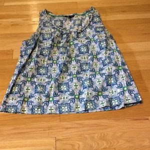 Blue/green paisley tank