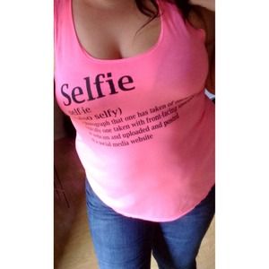 Price Drop ‼️Neon Pink "Selfie" Tanktop 😍