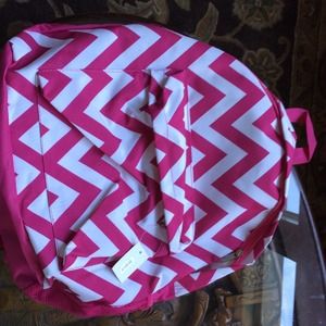 Hot pink chevron backpack
