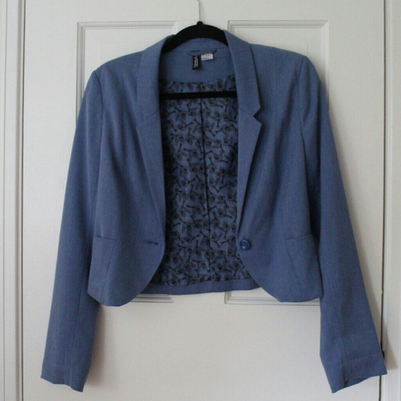 Baby Blue Cropped Blazer