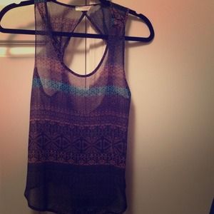 Nordstrom, boho inspired chiffon tank