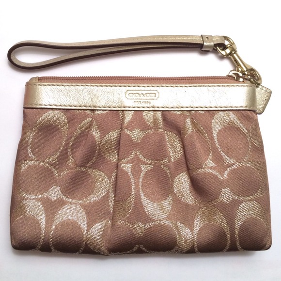 Metallic Coach Wristlet