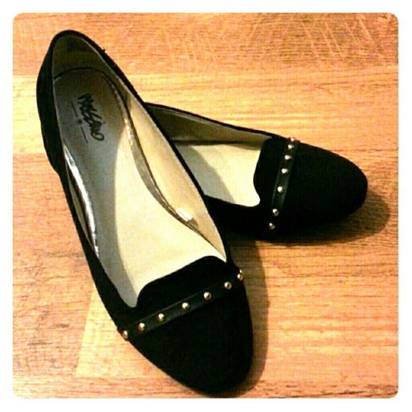 Black and Gold Loafer Flats
