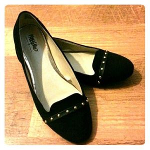 Black and Gold Loafer Flats