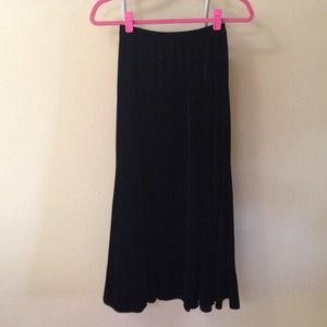 Chico's black velvet maxi skirt