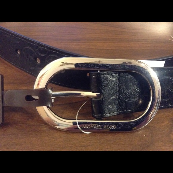 Michael Kors black signature MK belt