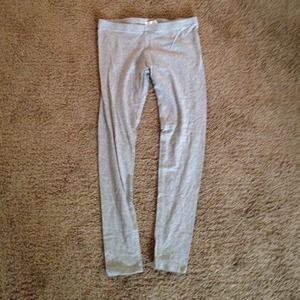 Plain gray full length leggings