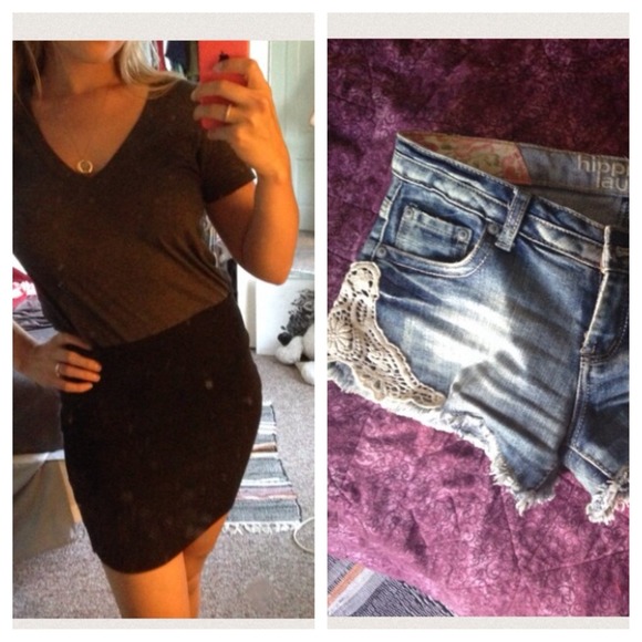 Crochet embellished shorts and mini skirt bundle
