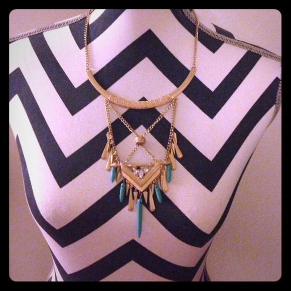Gold and turq necklace!