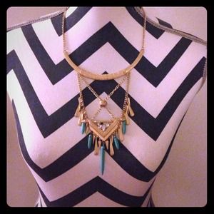 Gold and turq necklace!