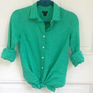 J Crew Perfect Shirt in 100% Linen