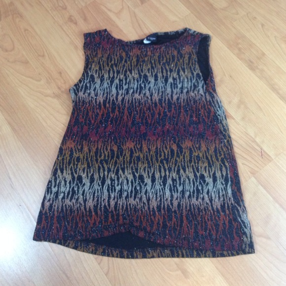 Sparkly flame tank top