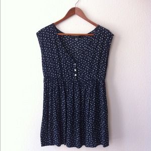 Floral navy dress