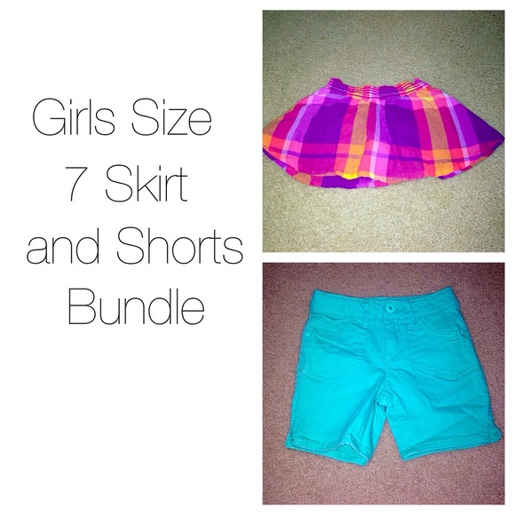 Girls size 7 skirt & shorts bundle!