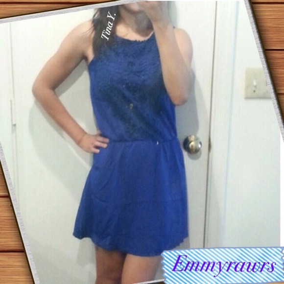 ❌❌ sold New Blue Bohemian Romper - Picture 3 of 3