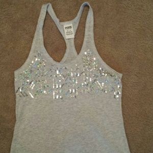Victoria secrets pink sequin tank xs