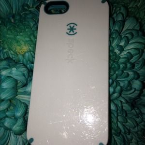 White & teal Speck case