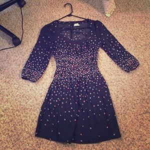 Patterned Navy Dress