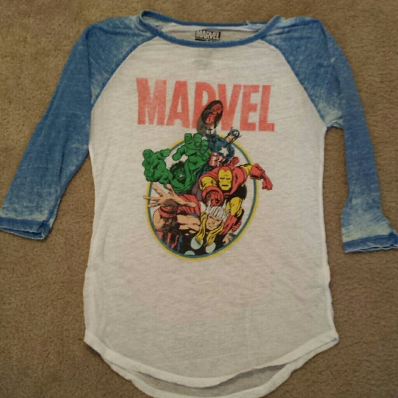Marvel burnout baseball tee