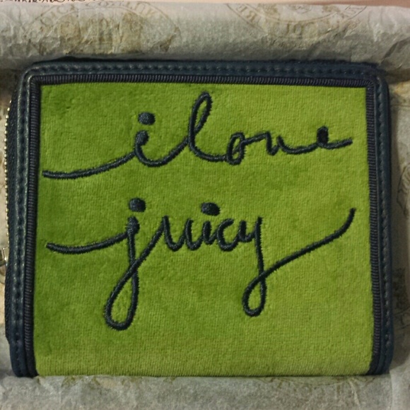 Juicy zip wallet sized clutch