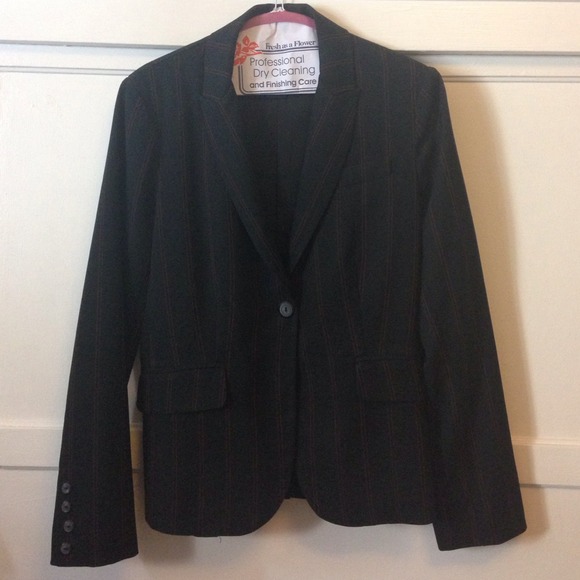 Rampage blazer, black with red pinstripes