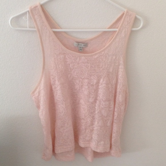 Pink lace tank
