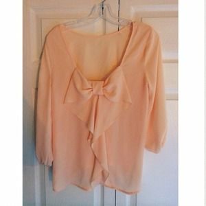 Peach Bow Top